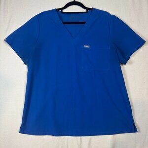 FIGS Technical Collection Catarina One Pocket Scrub Top Size XL Royal Blue 1289